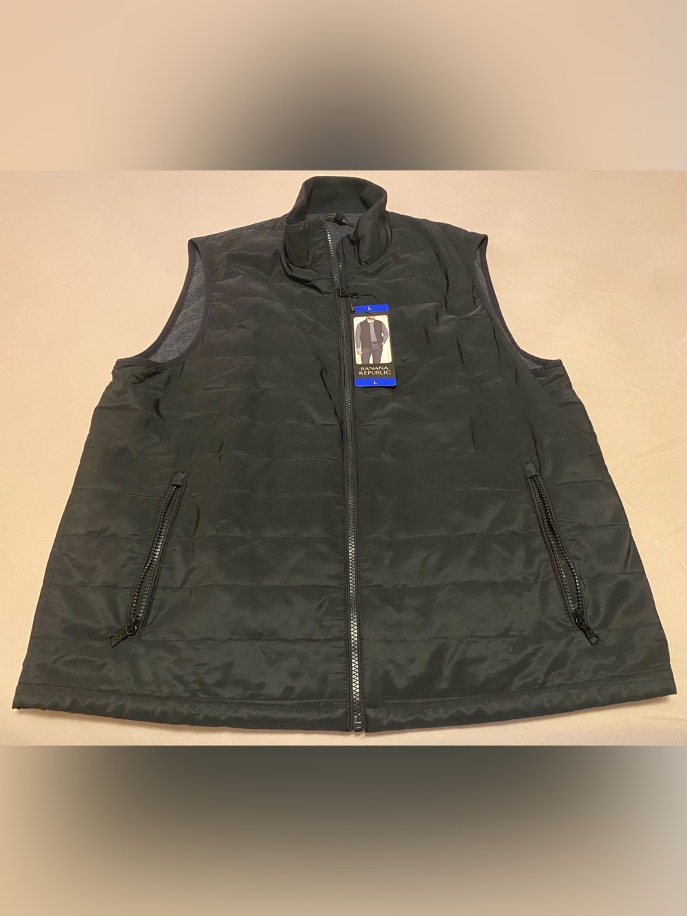 Banana Republic Full Zip Sleeveless Lined Vest Men’s Size Large NWT
